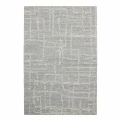 World Market Maze Ivory and Gray Tufted Wool Blend Area Rug