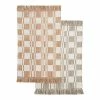 World Market Checkerboard Stripe Woven Cotton Area Rug