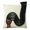 World Market Justina Blakeney Love My Locs Ivory and Black Throw Pillow