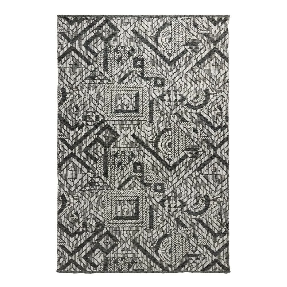 World Market La Paz Geo Black Modern Reversible Indoor Outdoor Rug