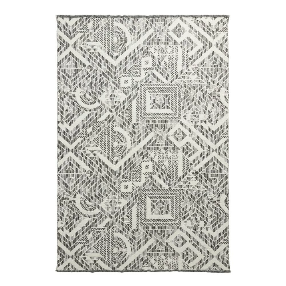 World Market La Paz Geo Black Modern Reversible Indoor Outdoor Rug - Image 2