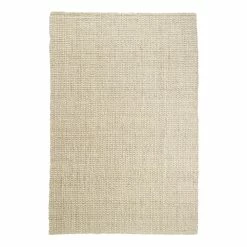 World Market Bleached Ivory Basket Weave Jute Area Rug