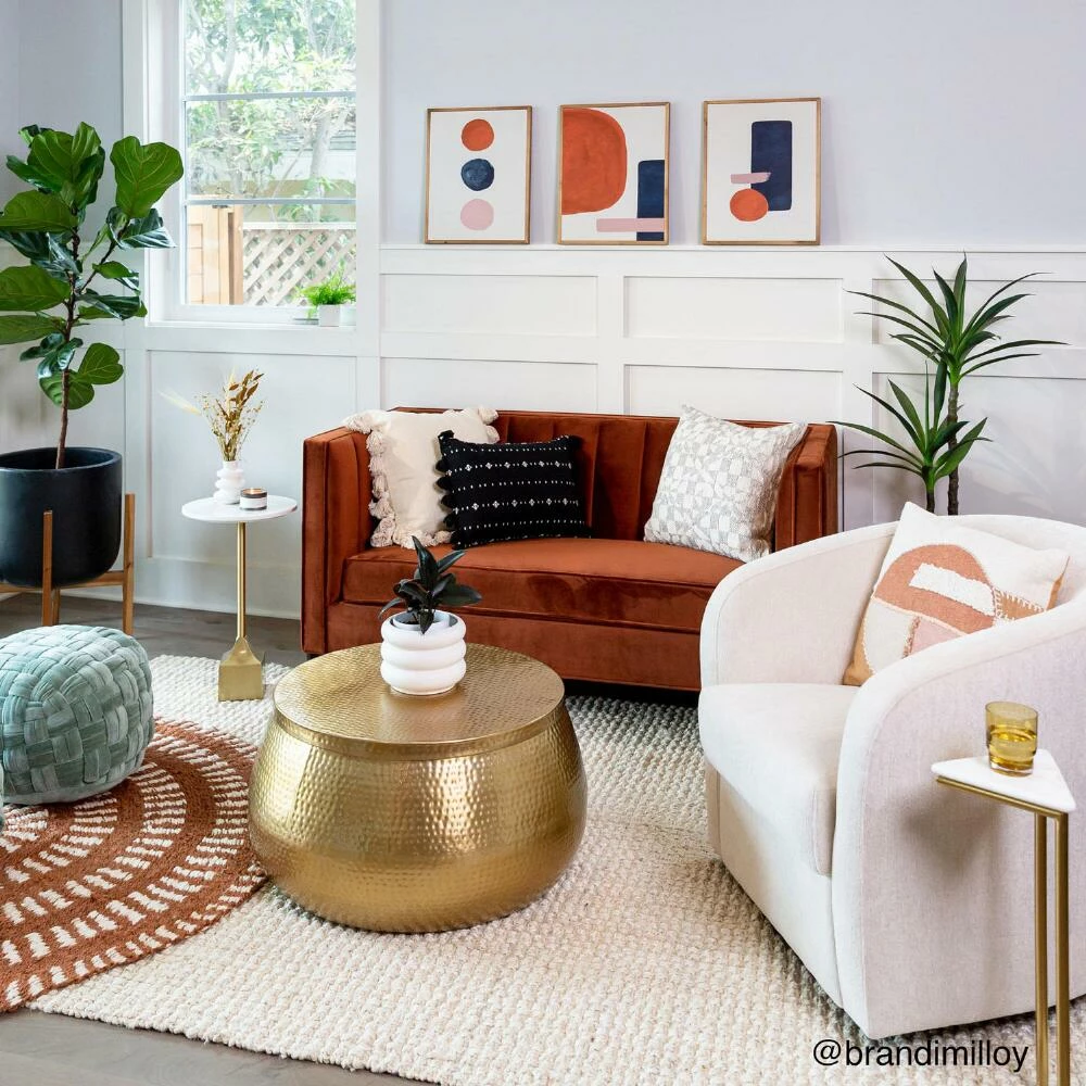 World Market Bleached Ivory Basket Weave Jute Area Rug - Image 2