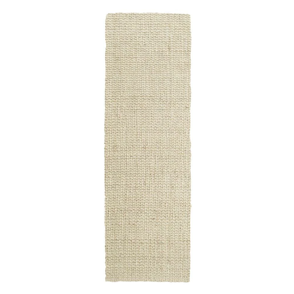 World Market Bleached Ivory Basket Weave Jute Area Rug - Image 3