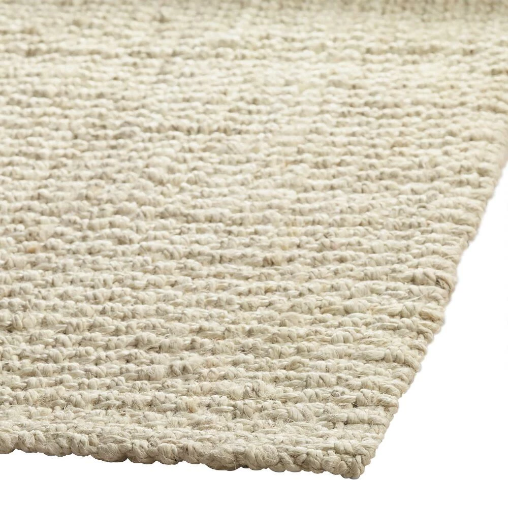 World Market Bleached Ivory Basket Weave Jute Area Rug - Image 4