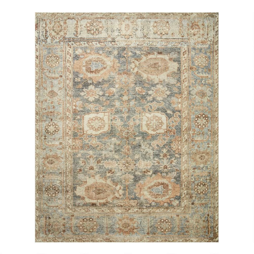 World Market Everly Blue And Tan Persian Style Area Rug