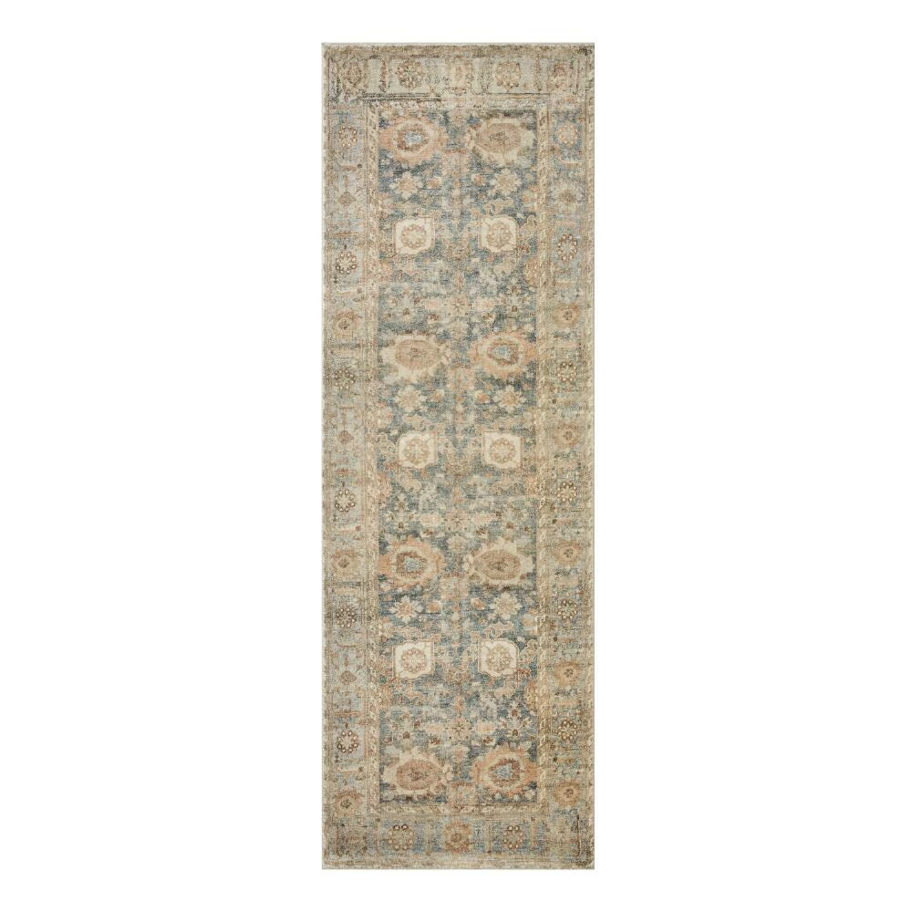 World Market Everly Blue And Tan Persian Style Area Rug - Image 3