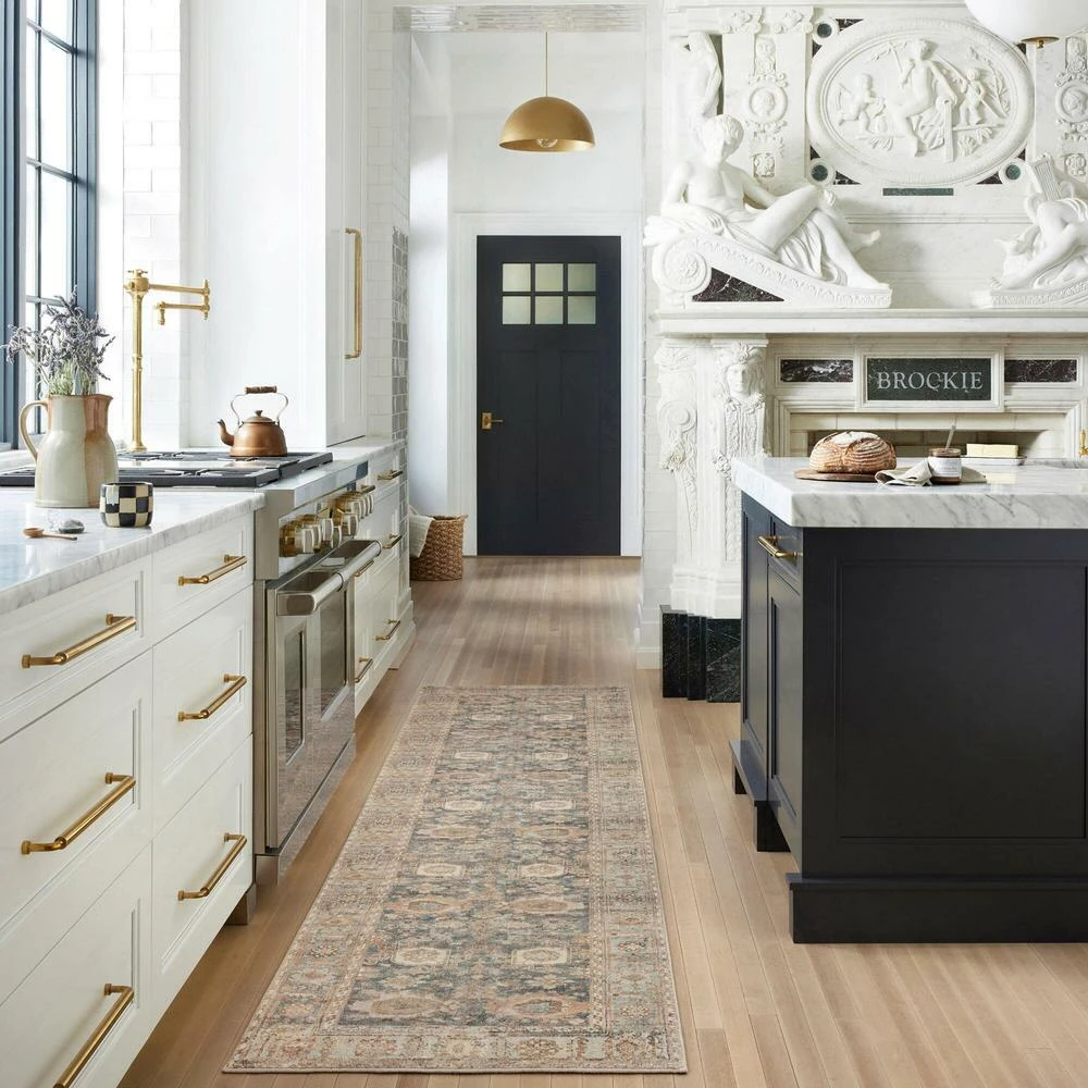 World Market Everly Blue And Tan Persian Style Area Rug - Image 5