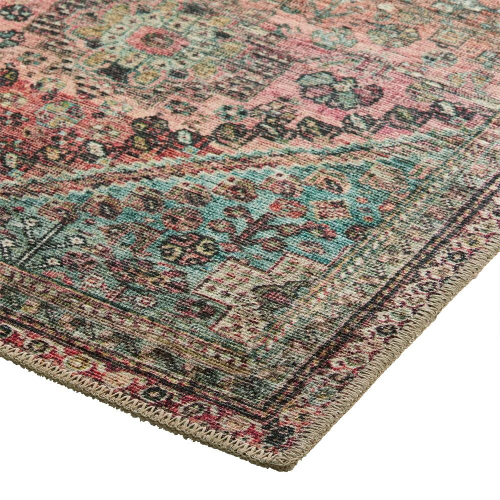 World Market Miramar Burgundy And Green Diamond Area Rug - Image 4
