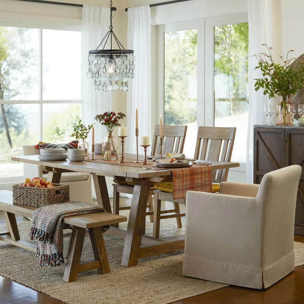 World Market Metallic Gold and Ivory Leather and Jute Woven Area Rug - Image 2