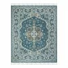 World Market Blue And Gray Floral Medallion Wool Lorena Area Rug