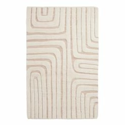 World Market Elon Undyed Modern Geometric Wool Washable Area Rug