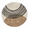 World Market Round Black and Brown Modern Area Rug