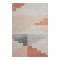 World Market Multicolor Modern Abstract Kilim Indoor Outdoor Rug
