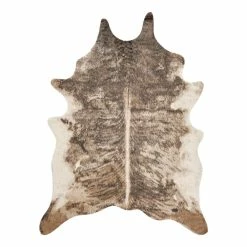 World Market Dark Brindle Printed Faux Cowhide Area Rug