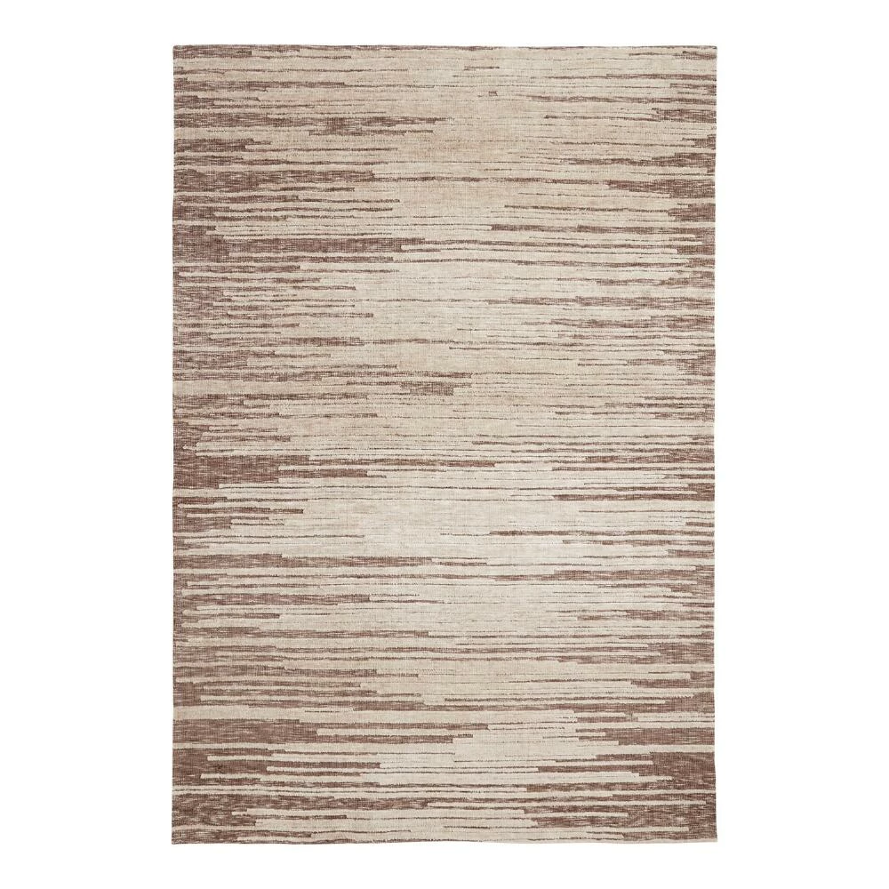 World Market Taylor Tan And Ivory Stripe Area Rug