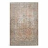 World Market Lauren Terracotta and Blue Persian Style Indoor Outdoor Rug