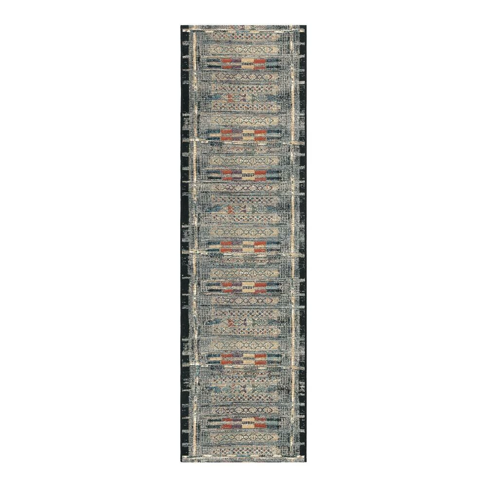 World Market Gray and Multicolor Global Stripe Indoor Outdoor Rug - Image 2