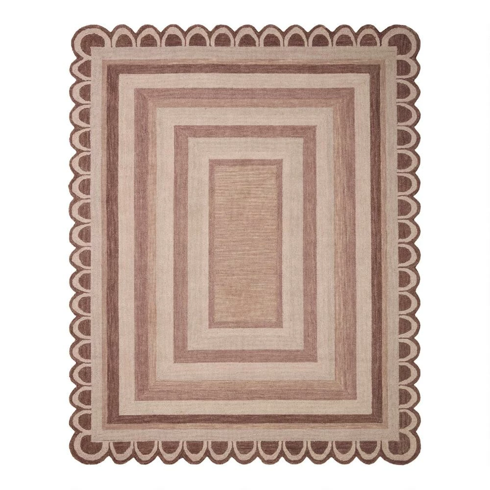 World Market Justina Blakeney Buena Onda Scalloped Wool Area Rug