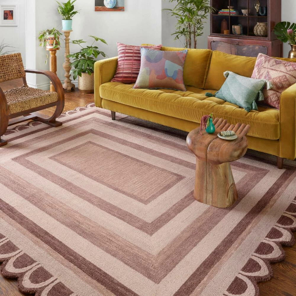 World Market Justina Blakeney Buena Onda Scalloped Wool Area Rug - Image 2