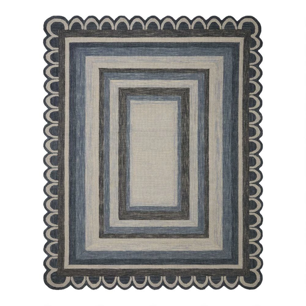 World Market Justina Blakeney Buena Onda Scalloped Wool Area Rug - Image 5