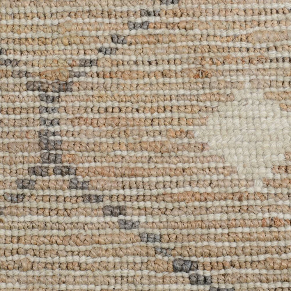 World Market Tan and Gray Lattice Jute and Wool Rustica Area Rug - Image 3