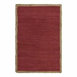 World Market Jute Border Cotton Chindi Area Rug
