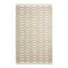 World Market Vale Ivory and Gray Checkerboard Stripe Jute Blend Area Rug