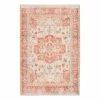 World Market Orange And Ivory Medallion Serin Area Rug