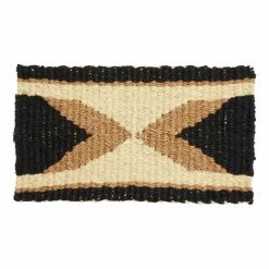 World Market Black and Tan Arrow Reversible Coir Doormat