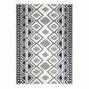 World Market Black Moroccan Style Reversible Indoor Outdoor Rio Floor Mat
