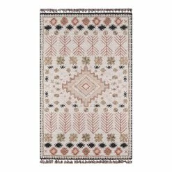 World Market Ivory and Spice Tufted Wool Aelin Area Rug