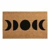 World Market Black and Natural Moon Phases Coir Doormat