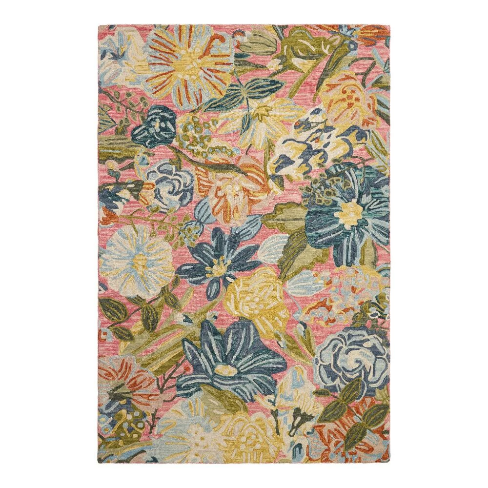 World Market Edna Multicolor Floral Tufted Wool Area Rug