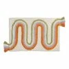 World Market White Multicolor Wave Tufted Tassel Bath Mat