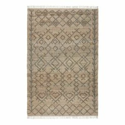 World Market Natural And Sage Geometric Jute Accona Area Rug