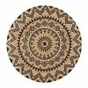 World Market Round Natural and Black Jute Cortez Area Rug