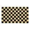 World Market Black and Natural Checkerboard Coir Doormat