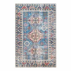 World Market Blue Flatwoven Jute Blend Ariella Area Rug