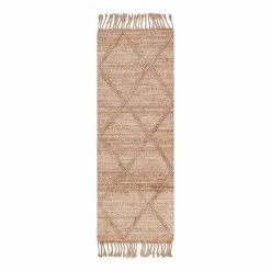 World Market Natural Geometric Braided Jute Floor Runner