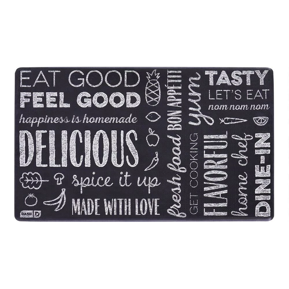World Market Dash Wellness Mat Chalkboard Print Nonslip Floor Mat