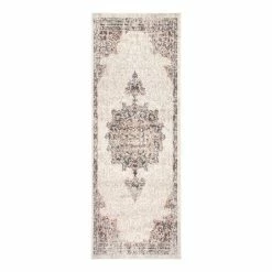 World Market Beige and Tan Medallion Catherine Floor Runner