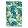 World Market Green Palm Print Indoor Outdoor Rug