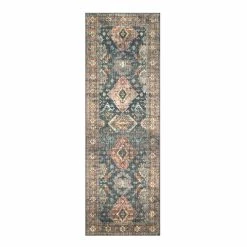 World Market Sea Green and Rust Persian Style Syros Floor Runner