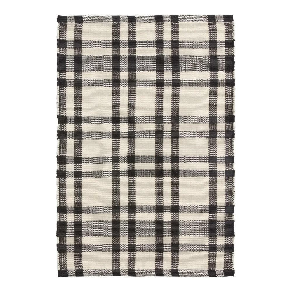 World Market Plaid Stripe Recycled Indoor Outdoor Rug - Image 2
