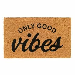 World Market Only Good Vibes Coir Doormat