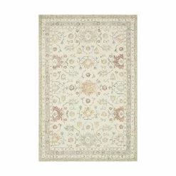 World Market Ivory and Orange Wool Nina Area Rug