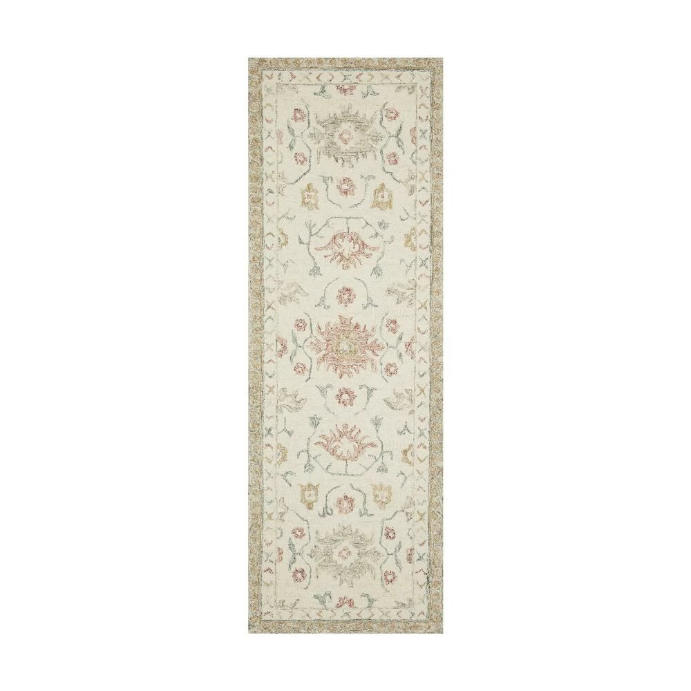 World Market Ivory and Orange Wool Nina Area Rug - Image 2
