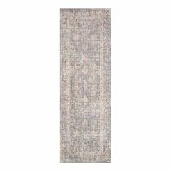 World Market Gray and Apricot Persian Style Icaria Floor Runner