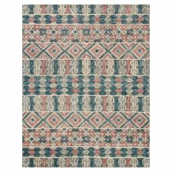 World Market Gray and Navy Geometric Tufted Wool Harper Area Rug